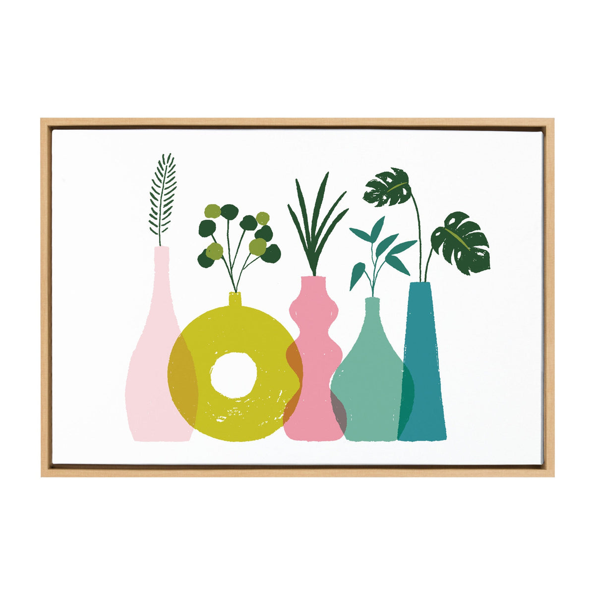 Sylvie Plant Play Framed Canvas by Duchess Plum