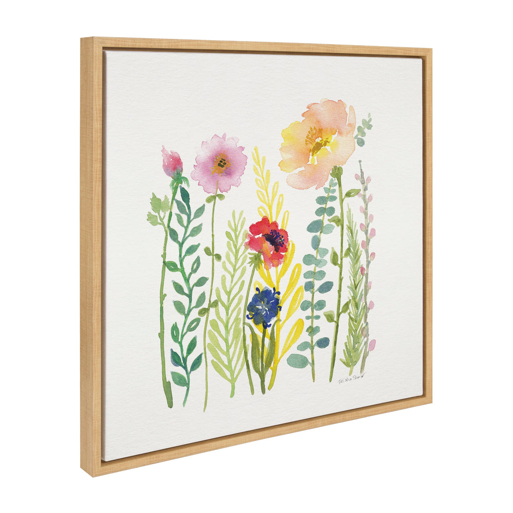 Sylvie Flowers and Ferns Framed Canvas by Patricia Shaw