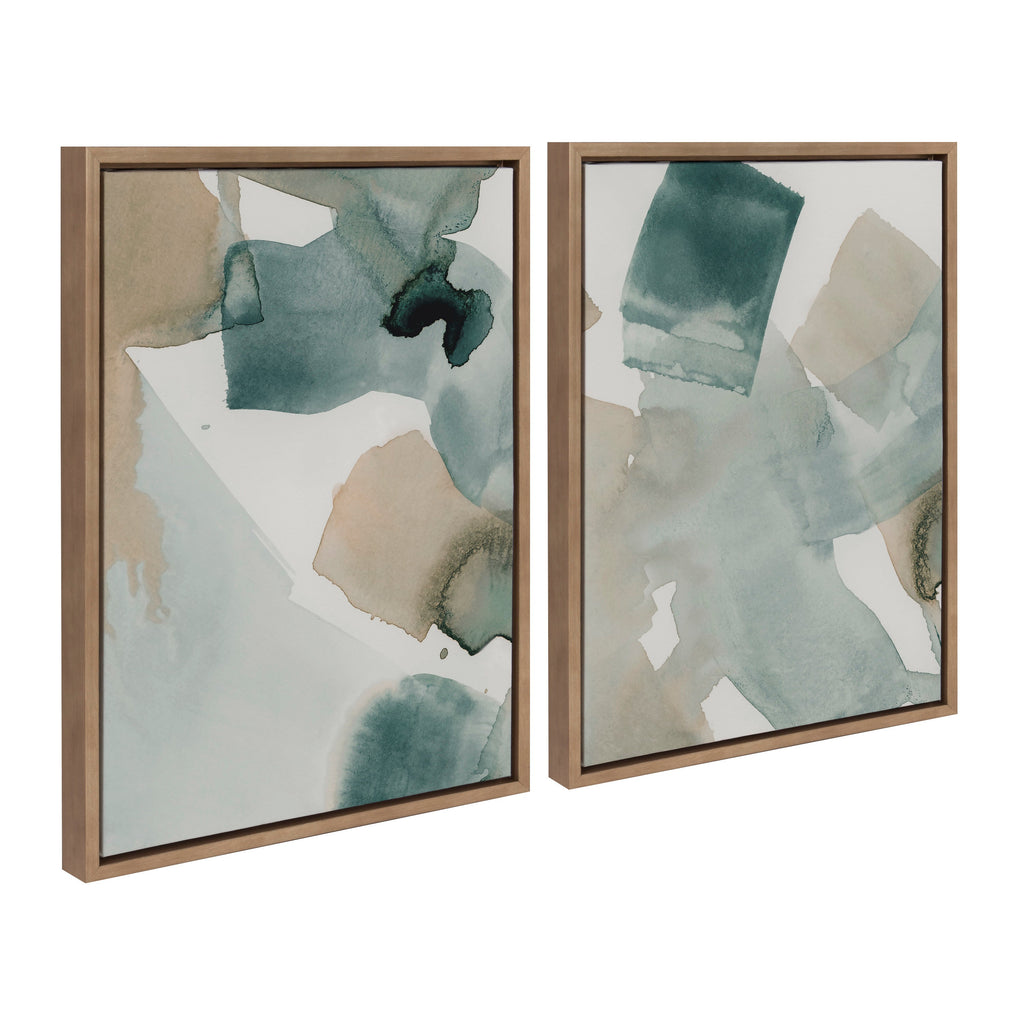 Sylvie Color Exploration I and II Framed Canvas Art Set of 2 by Amy Lighthall