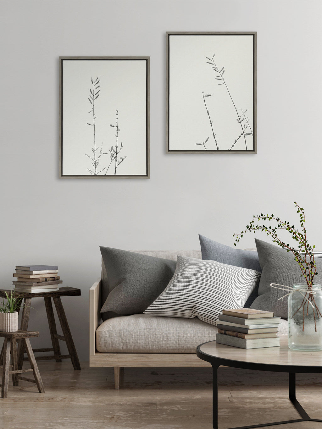 Sylvie Retro Tennessee Botanicals Framed Canvas Set of 2 by Stephanie Klatt