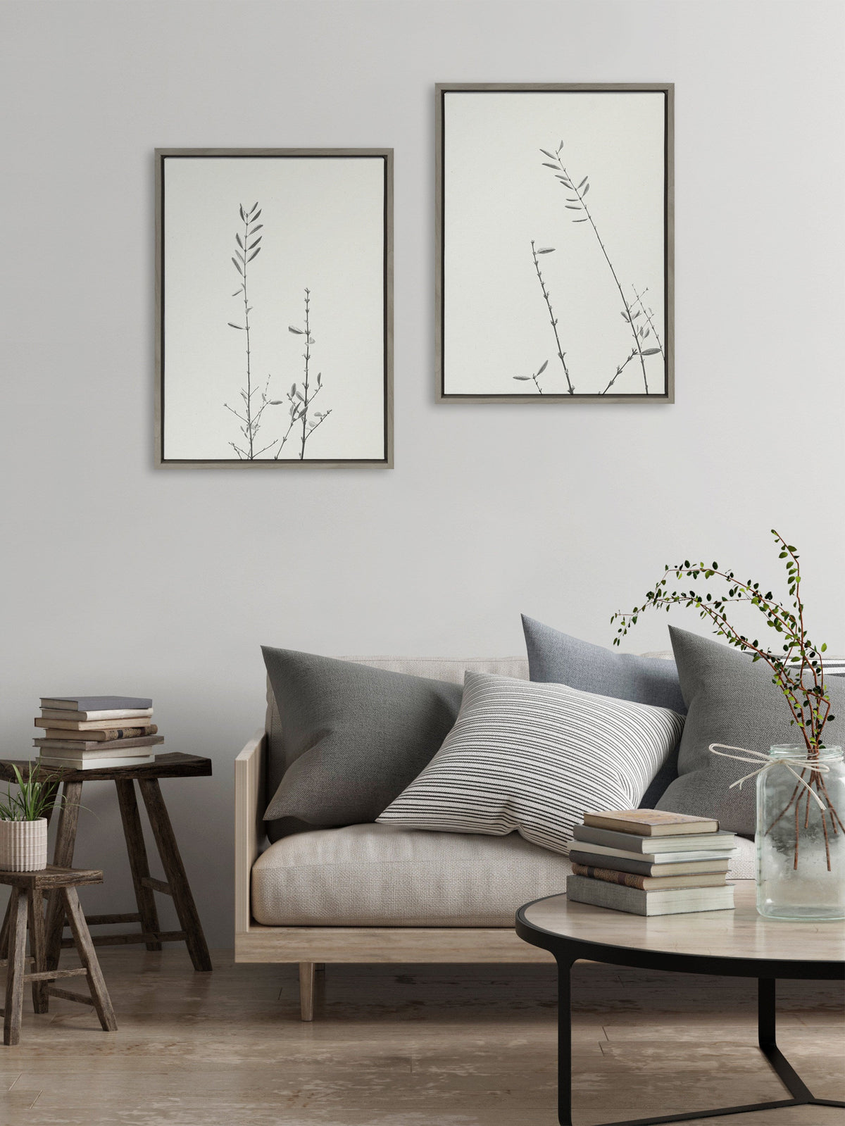 Sylvie Retro Tennessee Botanicals Framed Canvas Set of 2 by Stephanie Klatt