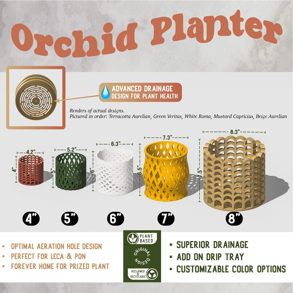 Capricious Orchid Planter Pot