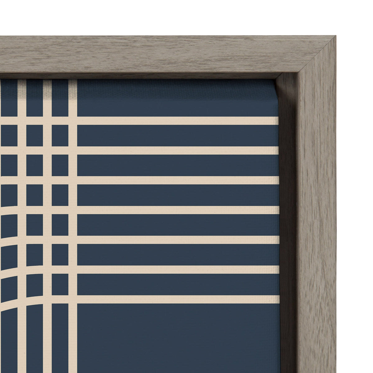 Sylvie Lines in Blue Framed Canvas Set of 2 by Apricot and Birch
