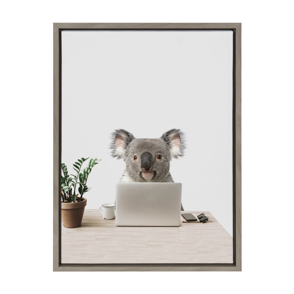 Sylvie Kevin is my name, Marketing is my game Framed Canvas by The Creative Bunch Studio