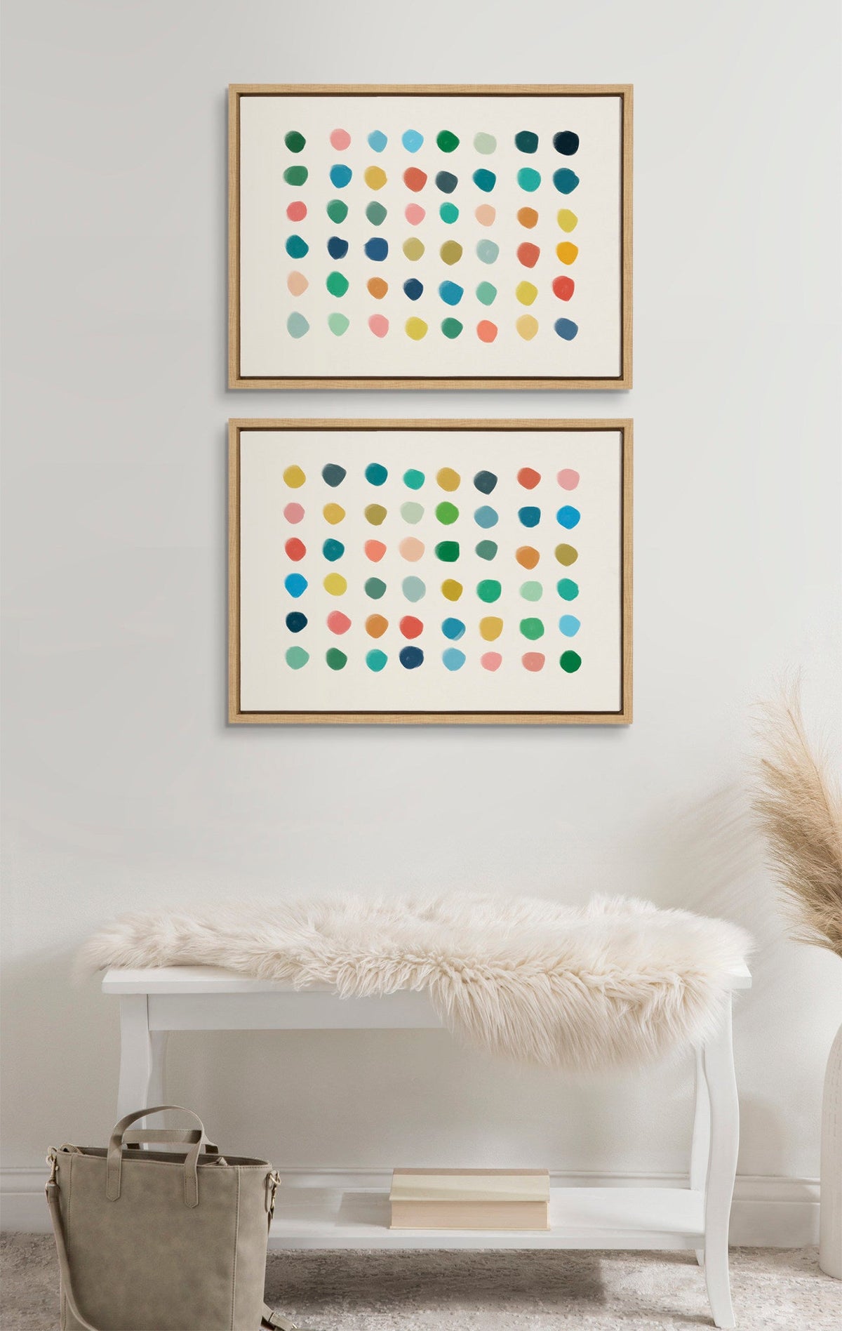 Sylvie Meditation 1 and 2 Framed Canvas Art Set of 2 by Kelly Knaga