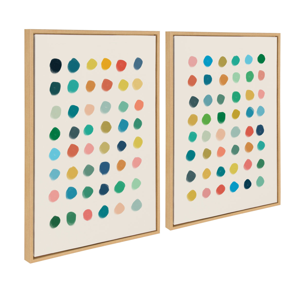 Sylvie Meditation 1 and 2 Framed Canvas Art Set of 2 by Kelly Knaga