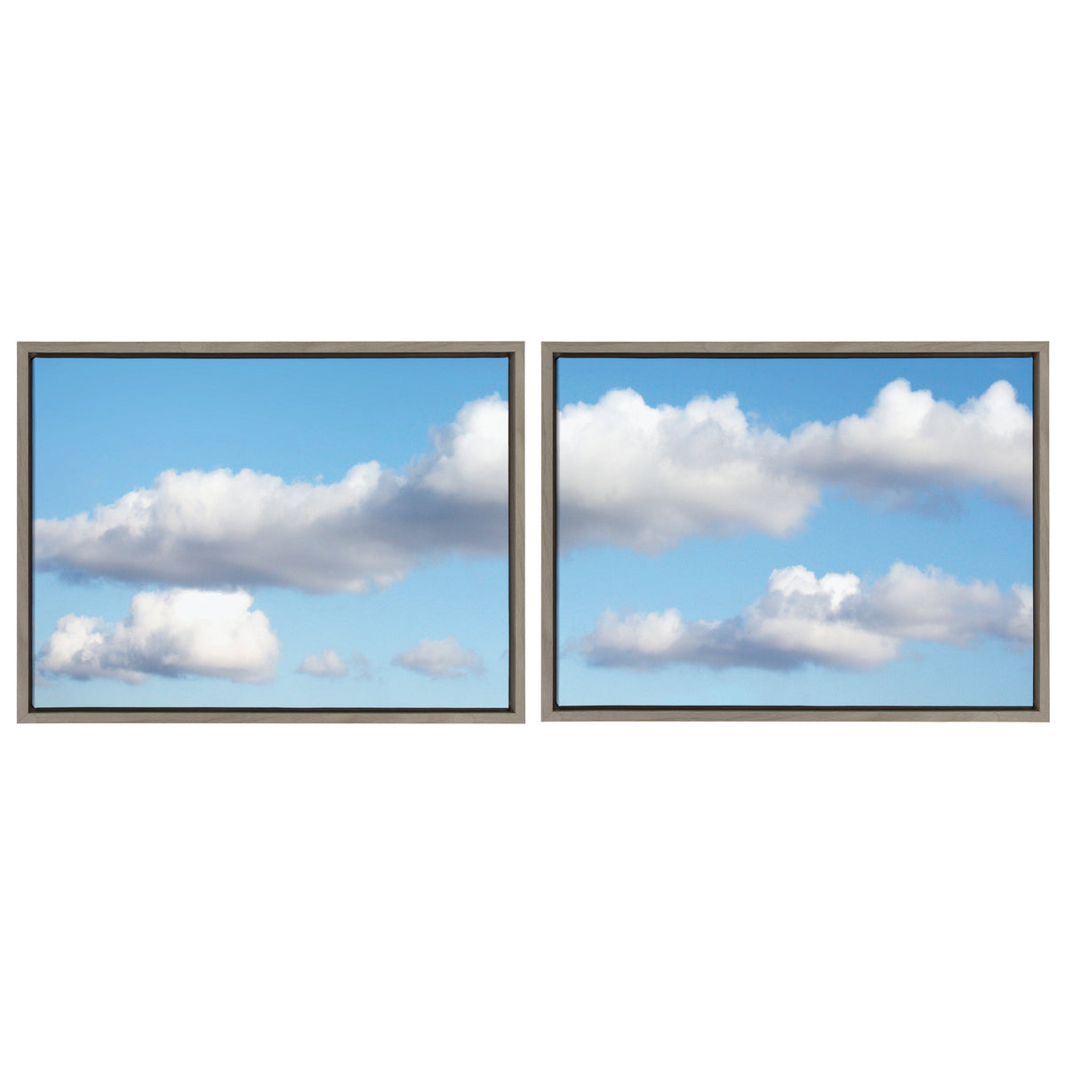 Sylvie Uplifting Clouds Framed Canvas Set of 2 by Stephanie Klatt