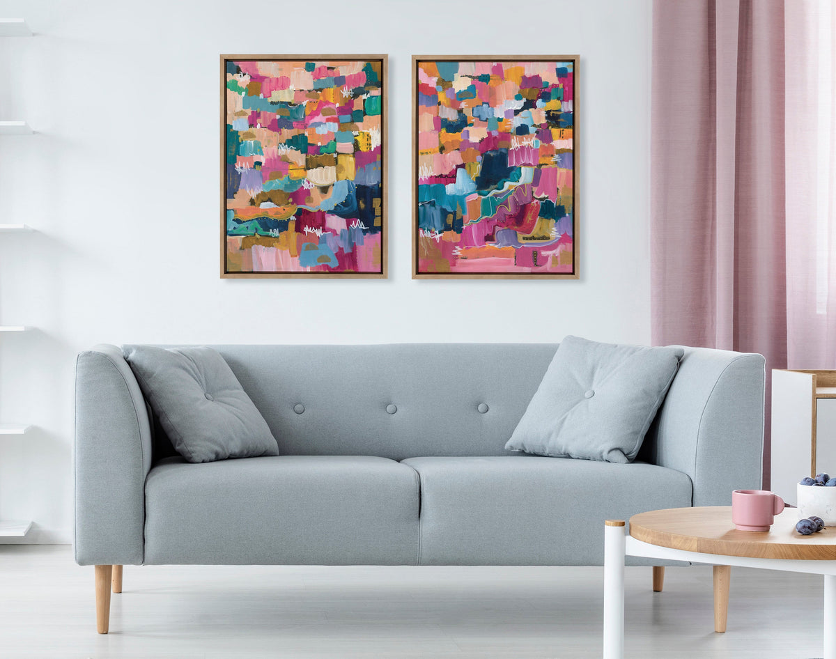 Sylvie Applause Framed Canvas Set of 2 by Leah Nadeau