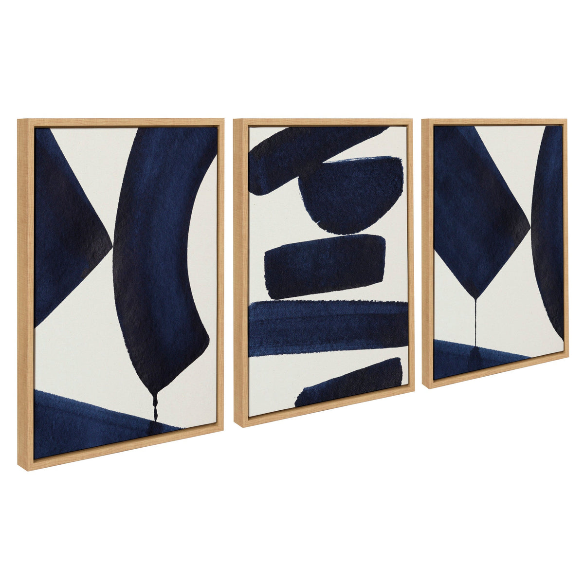 Sylvie Japandi 3, Japandi 26 and Japandi 4 Framed Canvas Set of 3 by Rocket Jack