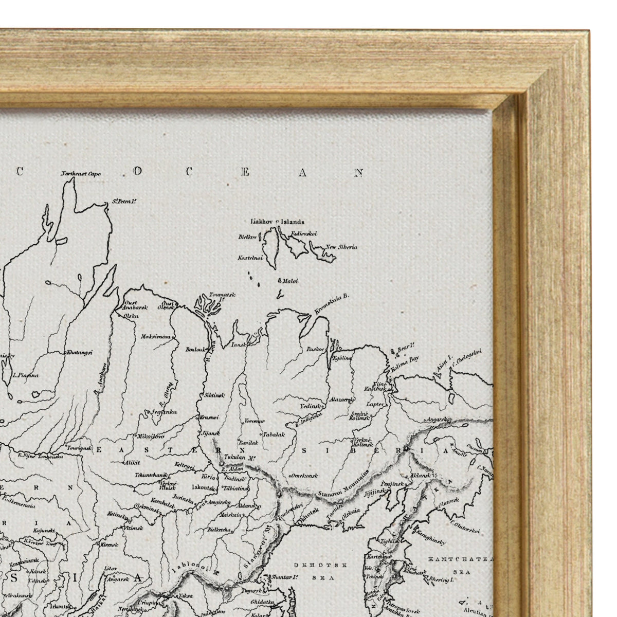 Sylvie Black and White Modern Retro World Map Framed Canvas Set of 2 by The Creative Bunch Studio