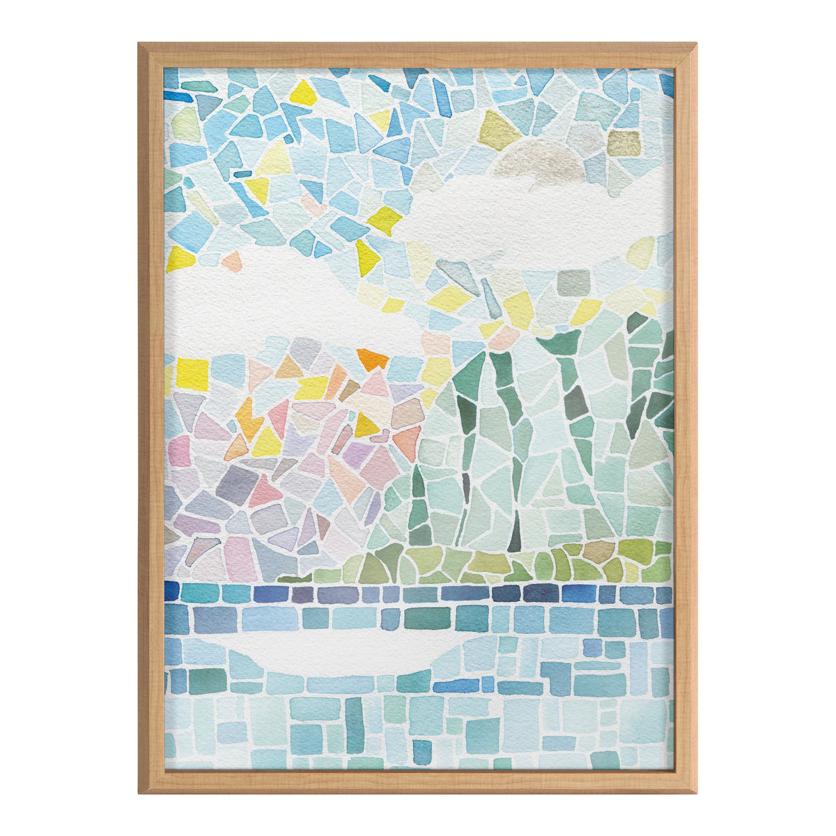 Blake One Fine Morning Framed Printed Glass by Janet Meinke-Lau