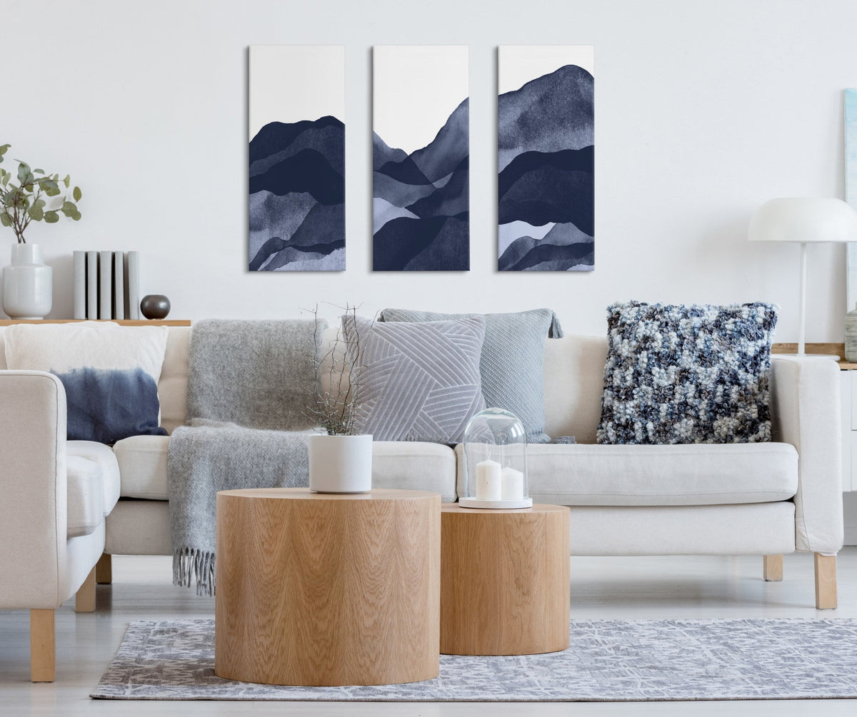 Mountain Range Canvas Wall Art Set of 3 by Amy Lighthall