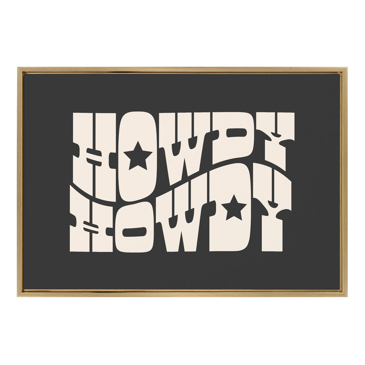 Sylvie Howdy Star Landscape Black Framed Canvas by Honey Island Studio