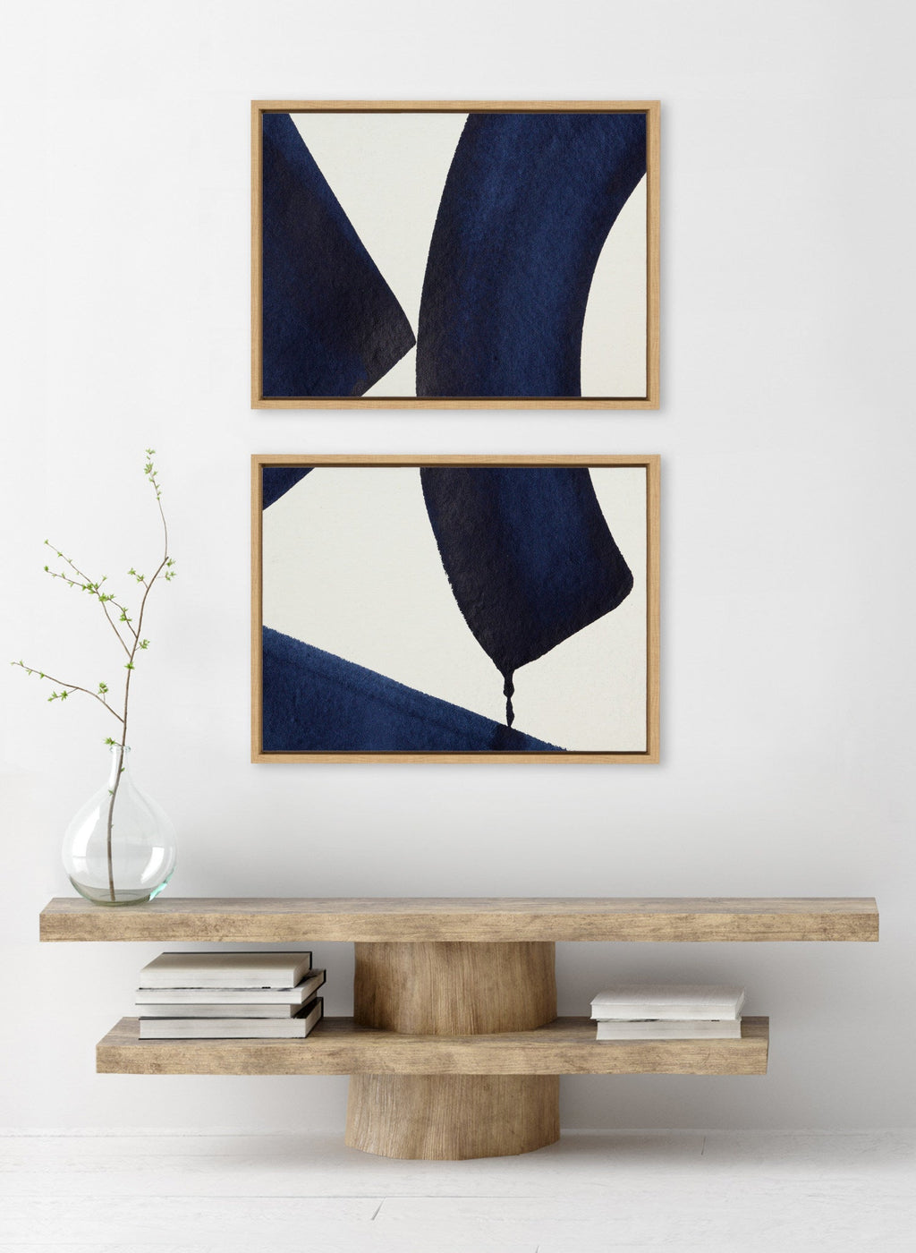 Sylvie Japandi 3 1 and 2 Framed Canvas Art Set of 2 by Rocket Jack