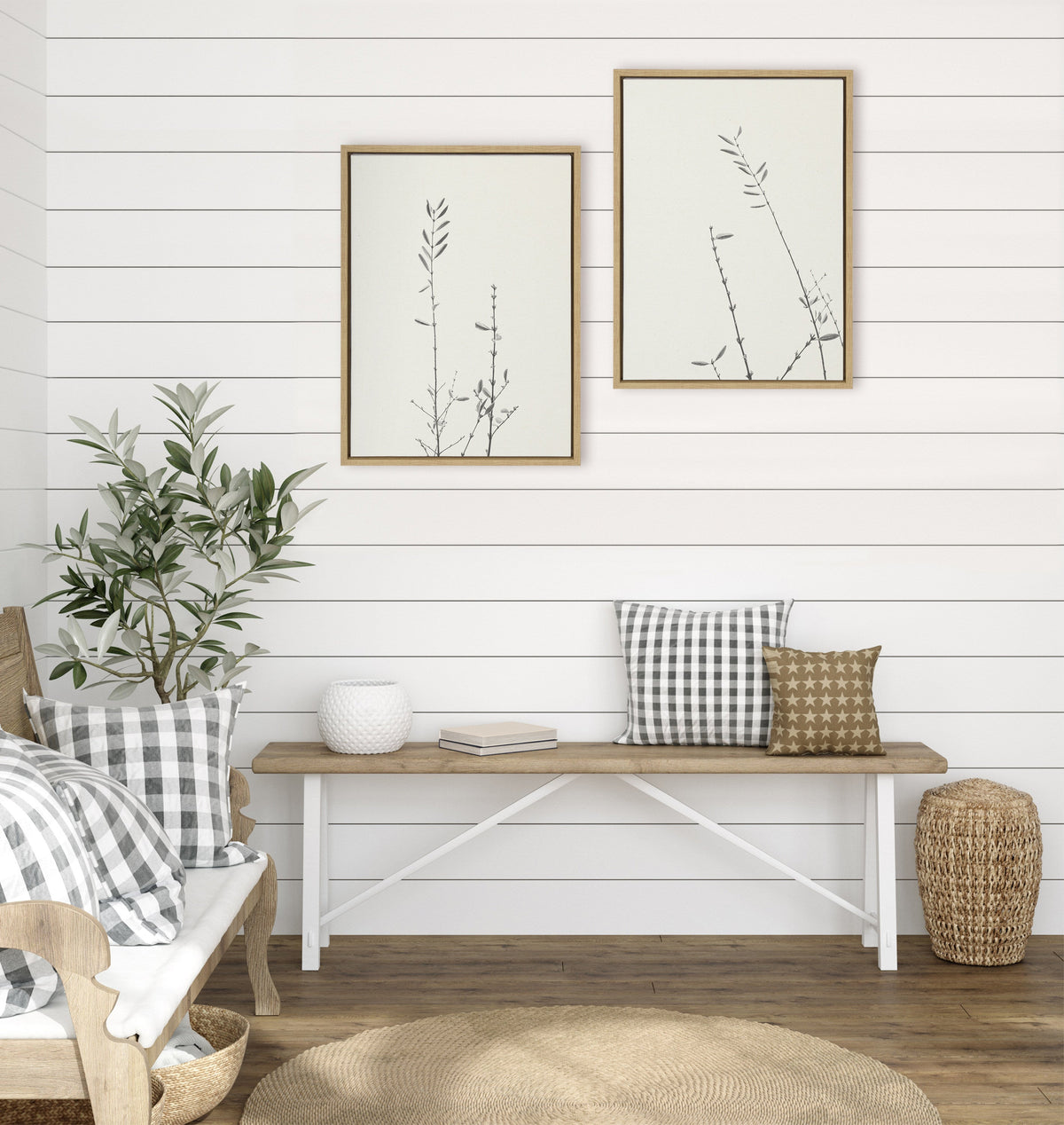 Sylvie Retro Tennessee Botanicals Framed Canvas Set of 2 by Stephanie Klatt