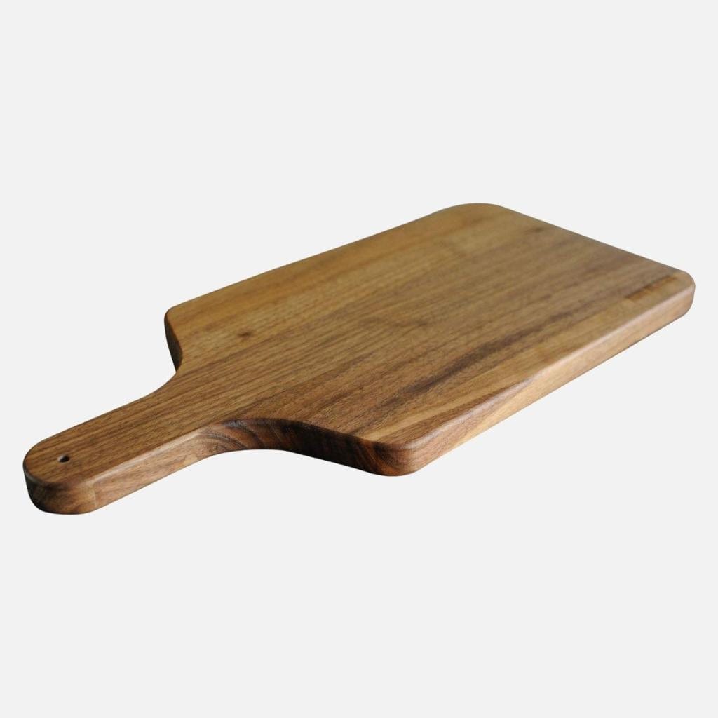 8 x 17 Walnut Cutting Board and Charcuterie Paddle with Handle