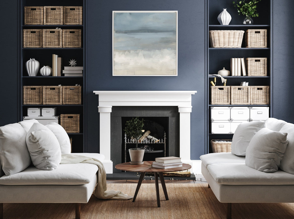 Sylvie The Blues Framed Canvas by Mary Sparrow