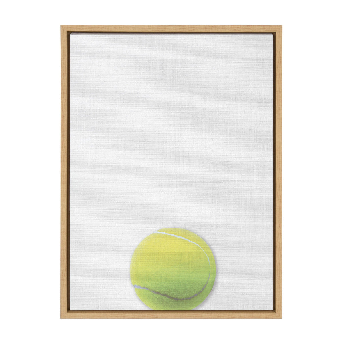 Sylvie Color Tennis Ball Portrait Framed Canvas, Natural 18x24