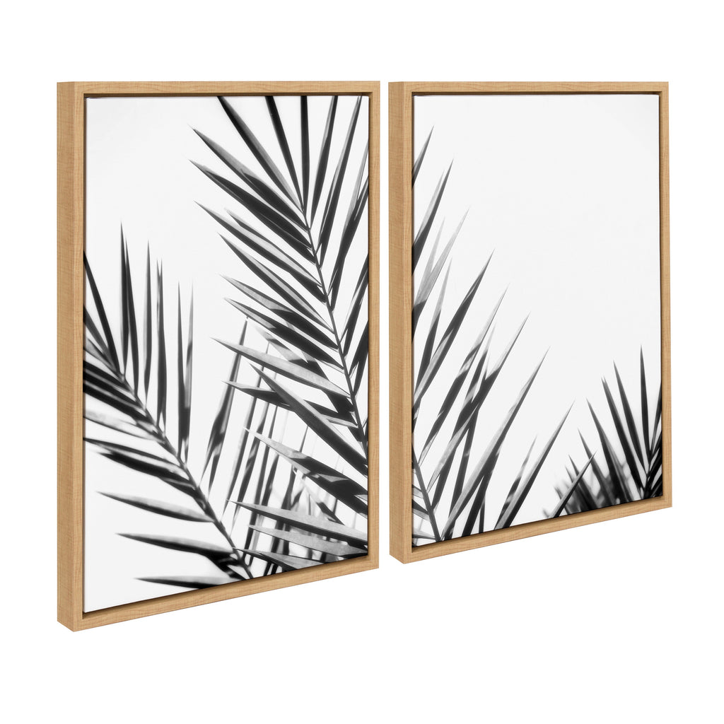 Sylvie Palm I and II BW Framed Canvas Set of 2 by Amy Lighthall