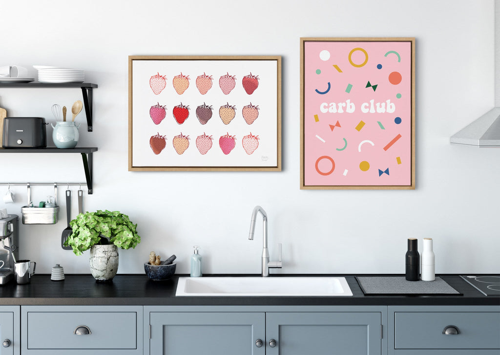 Sylvie Carb Club Framed Canvas by Duchess Plum