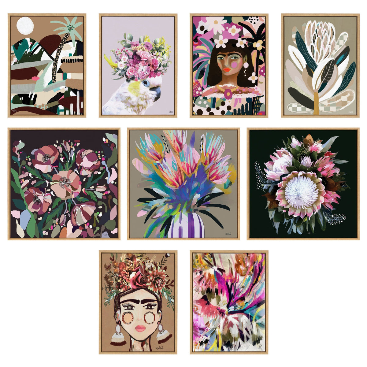 Sylvie Beaded Amaze Left and Right Framed Canvas Art Set of 2 by Inkheart Designs
