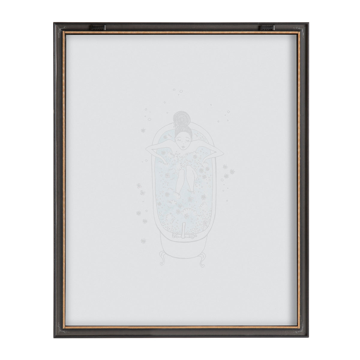Blake Girl in a Bath Framed Printed Glass by Viola Kreczmer