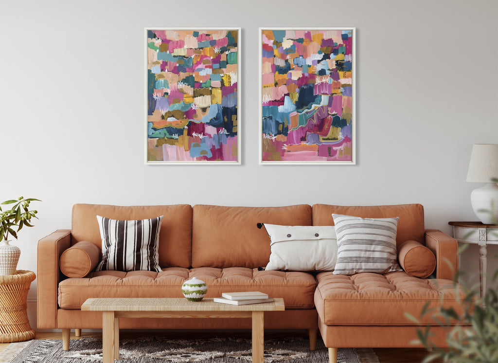 Sylvie Applause Framed Canvas Set of 2 by Leah Nadeau