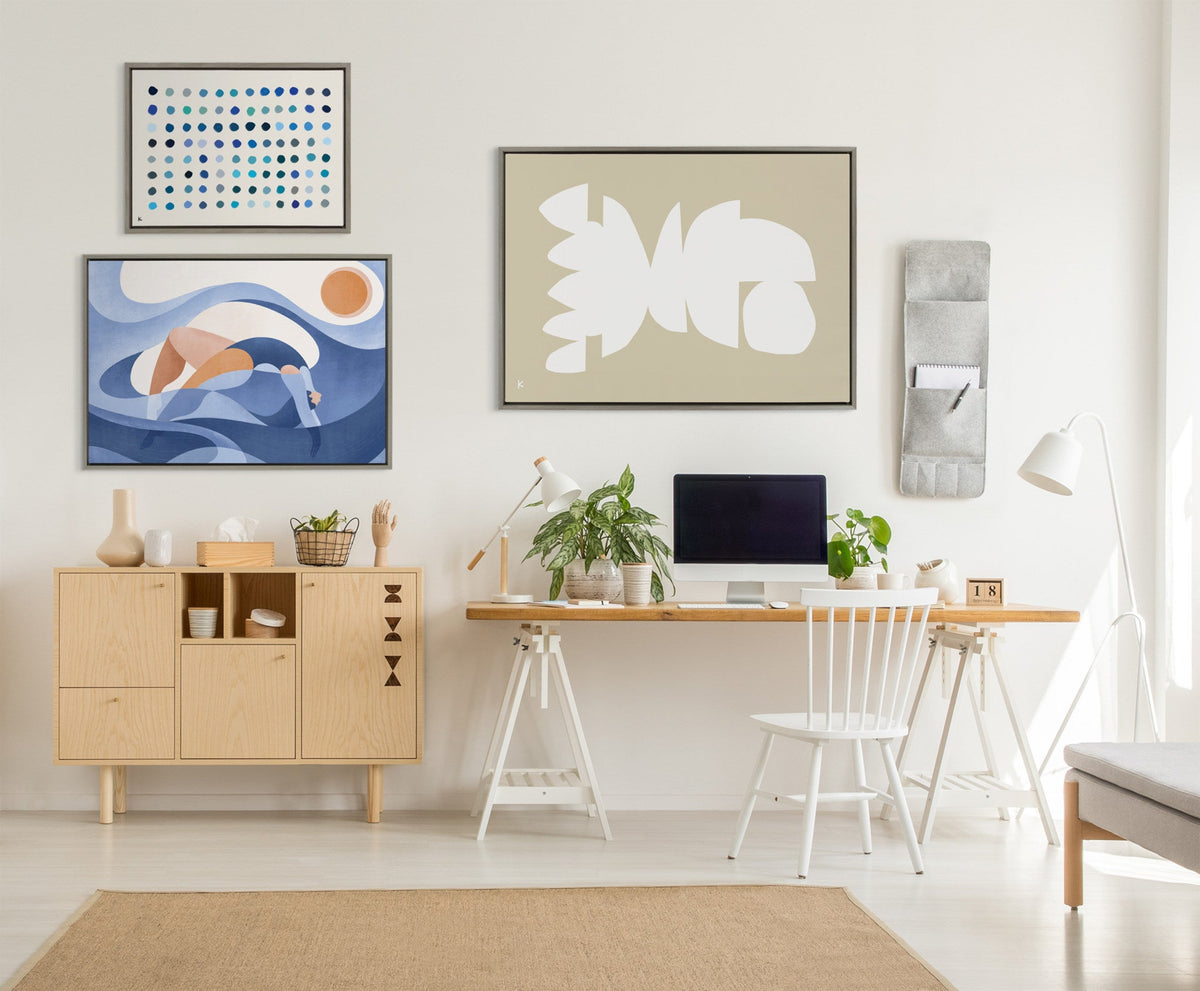 Sylvie Meditation 5 Framed Canvas by Kelly Knaga