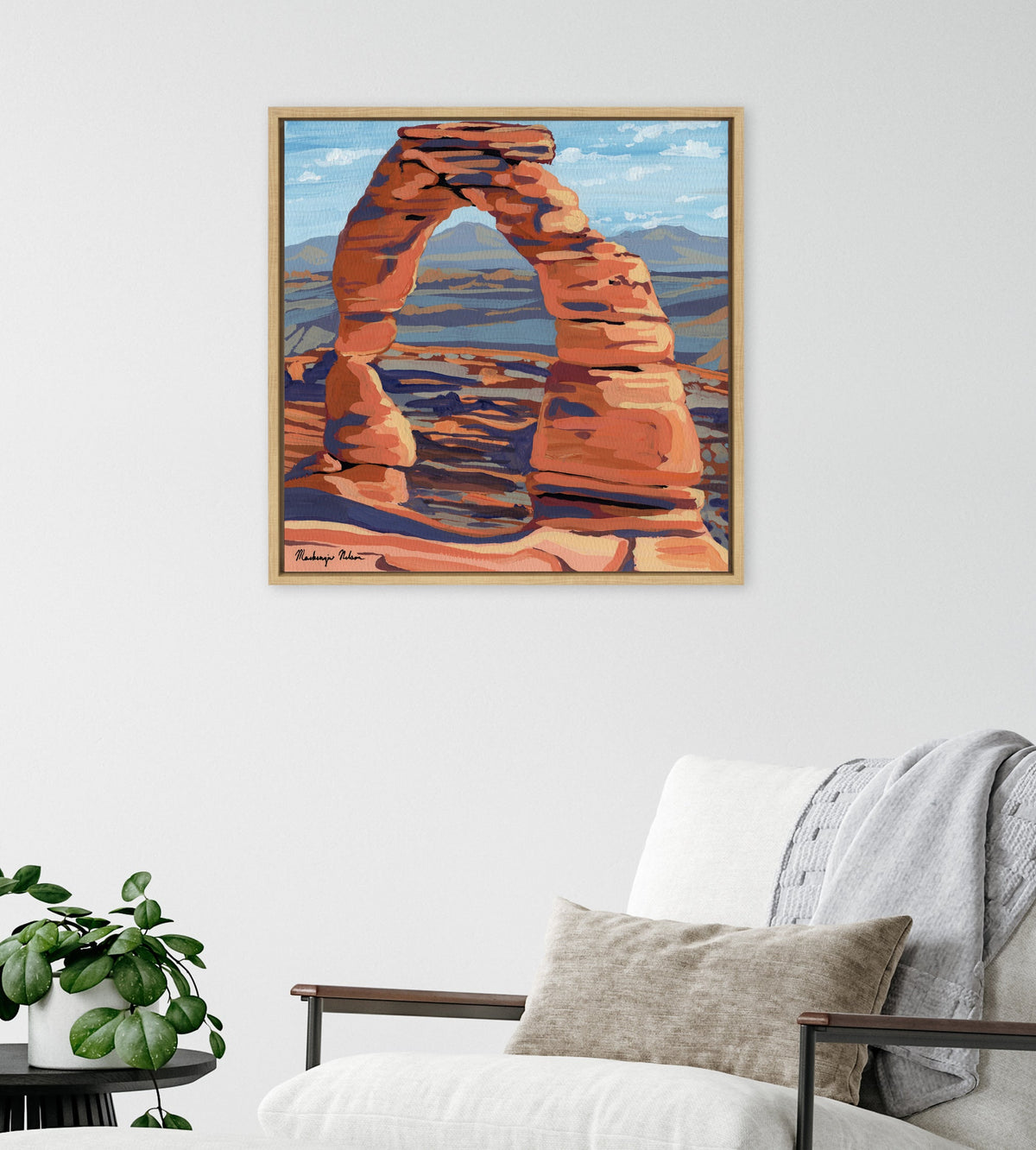 Sylvie Arches Framed Canvas by Mackenzie Nelson