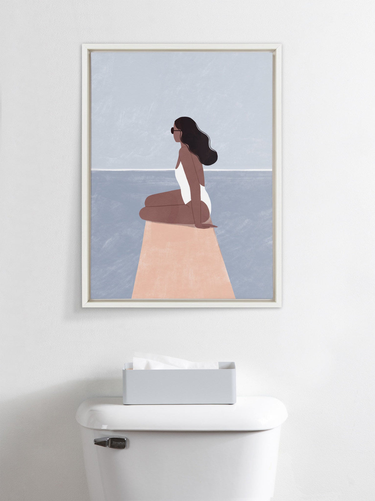 Sylvie Waiting For Framed Canvas by Maja Tomljanovic