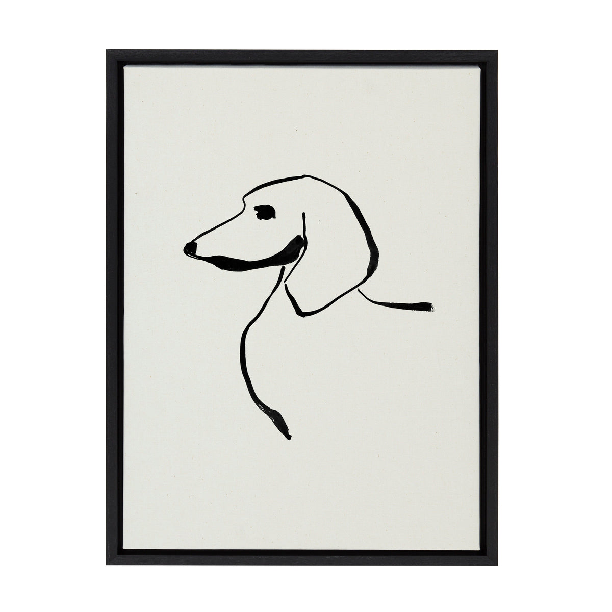 Sylvie 1023 Dachshund Framed Canvas by Teju Reval of SnazzyHues