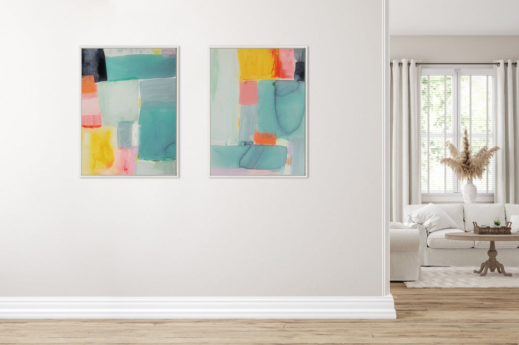 Sylvie United Colors II Framed Canvas by Amy Lighthall