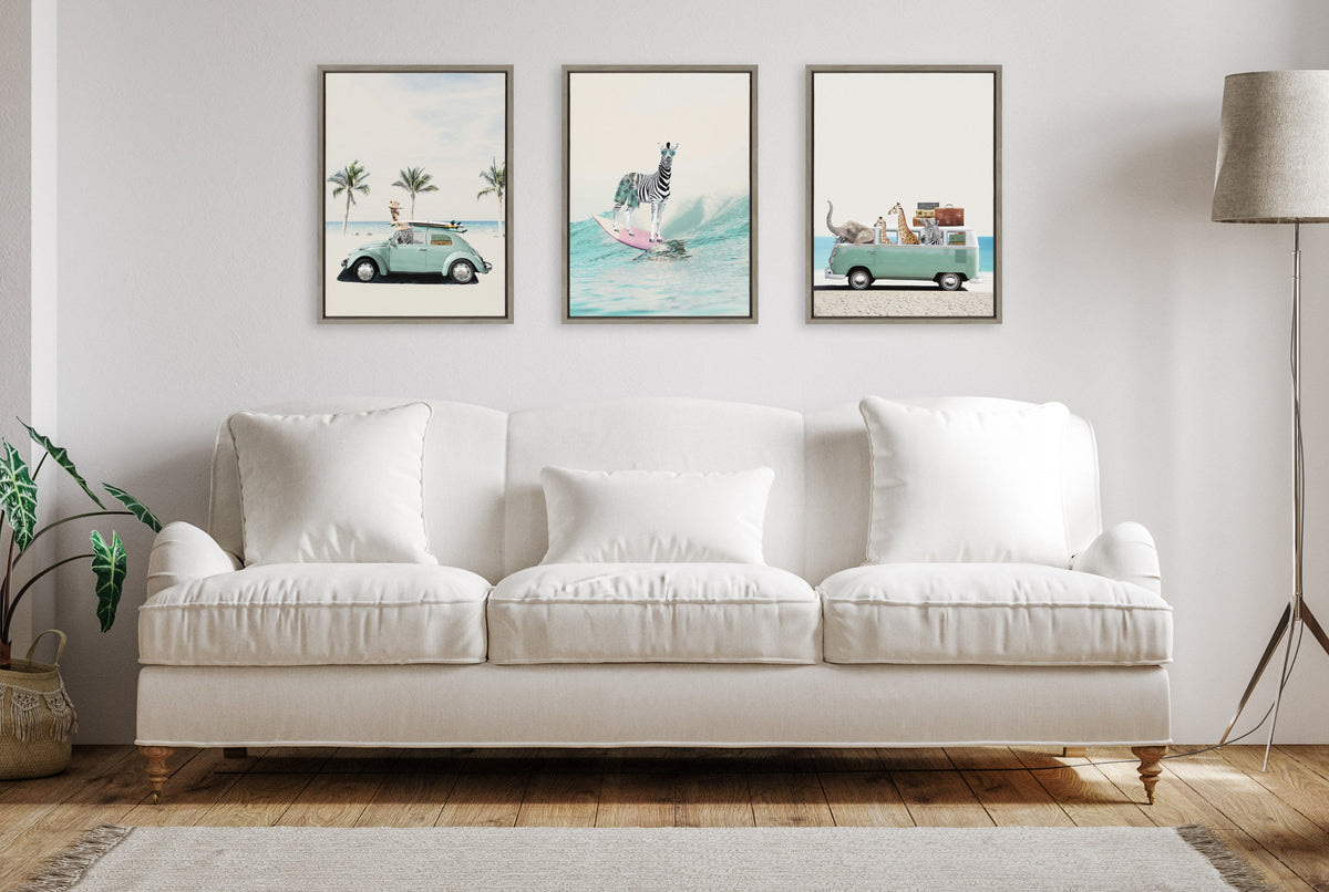 Sylvie Summer Adventures Framed Canvas by July Art Prints