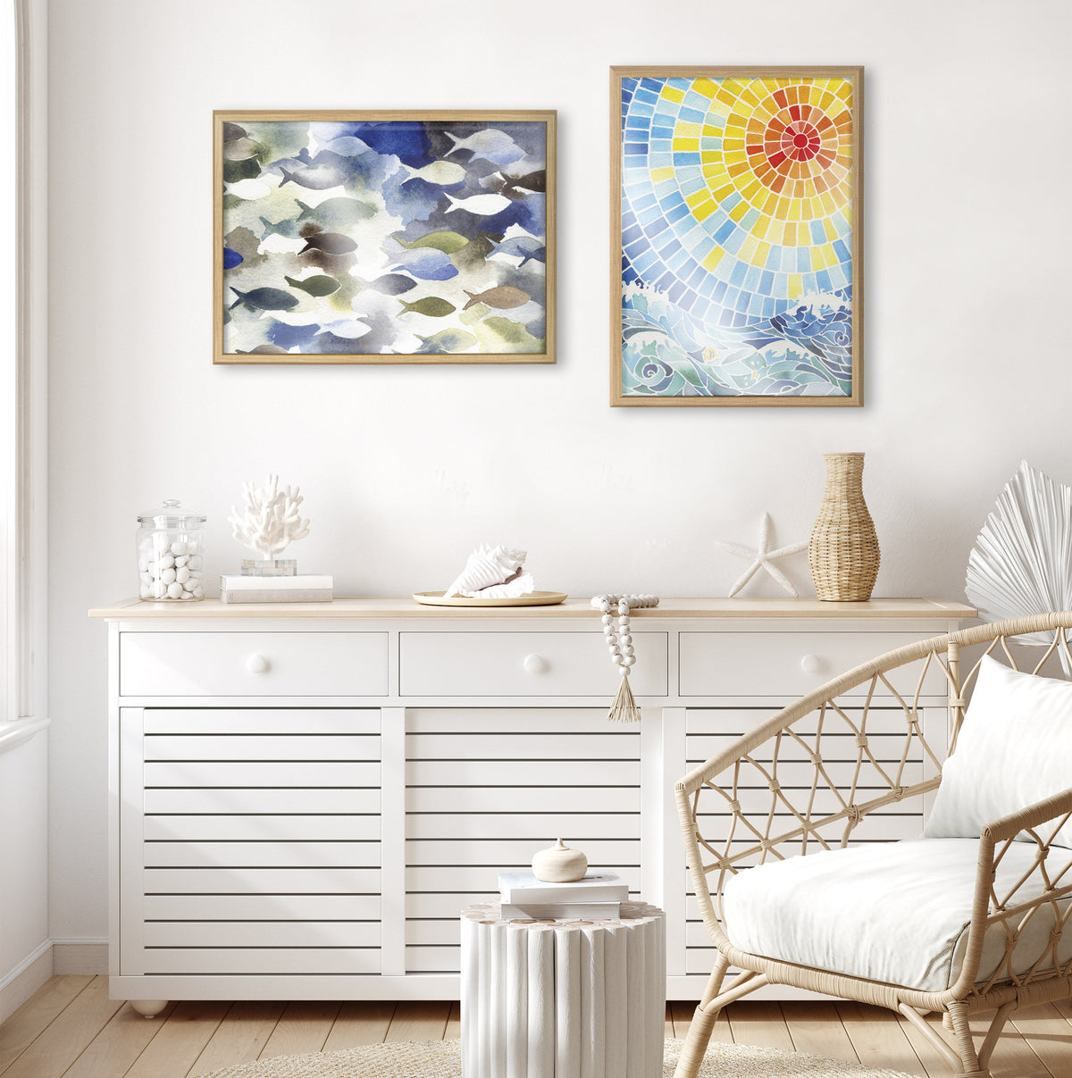 Blake Under the Hawaiian Sun Framed Printed Glass by Janet Meinke-Lau