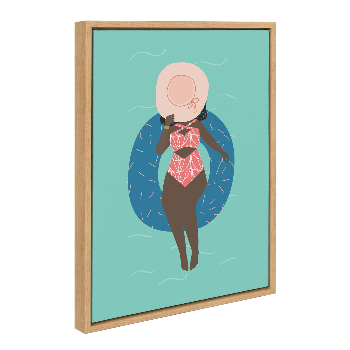 Sylvie By the Pool Framed Canvas by Queenbe Monyei