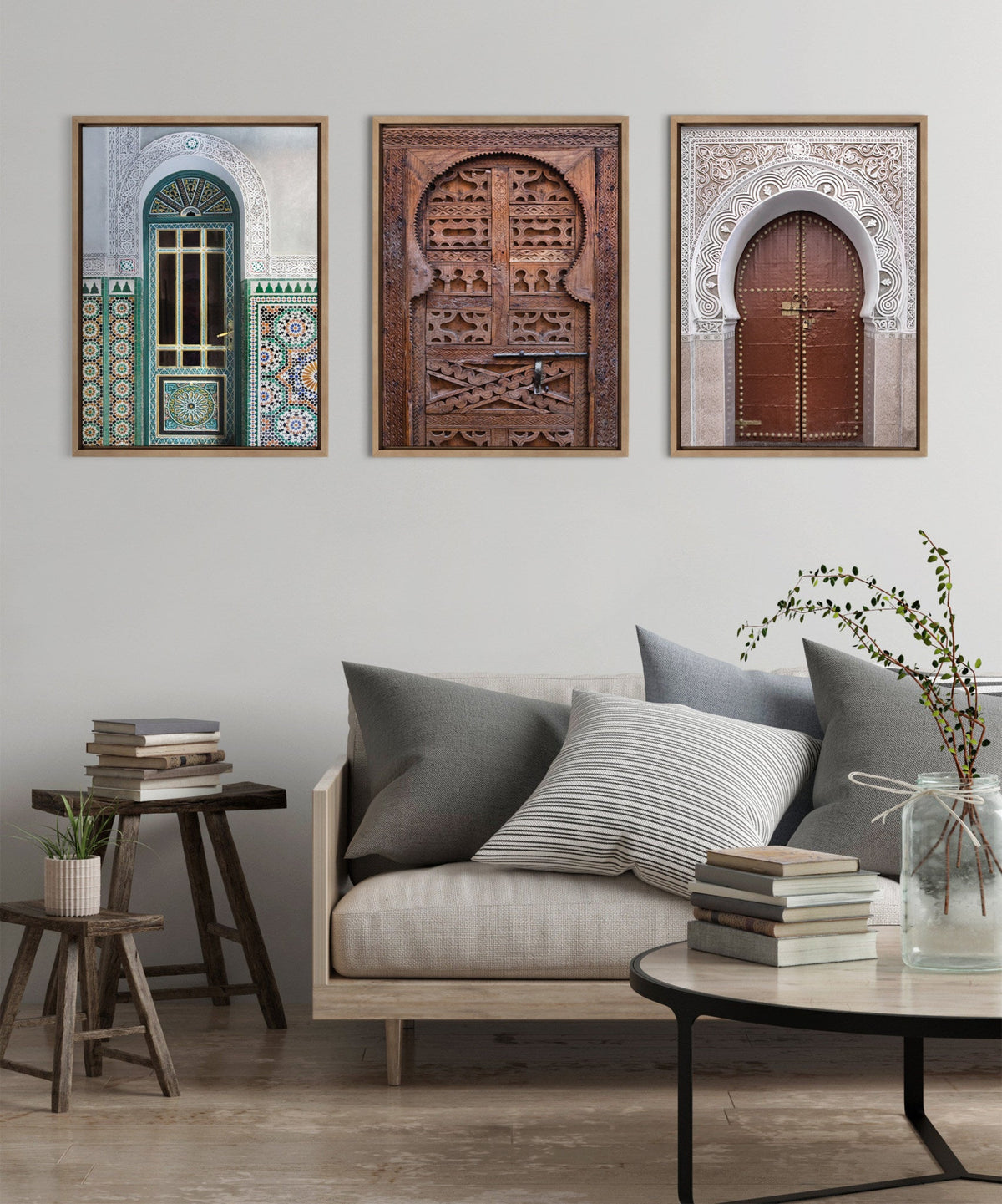 Sylvie Morocco Marrakech Door Framed Canvas by Golie