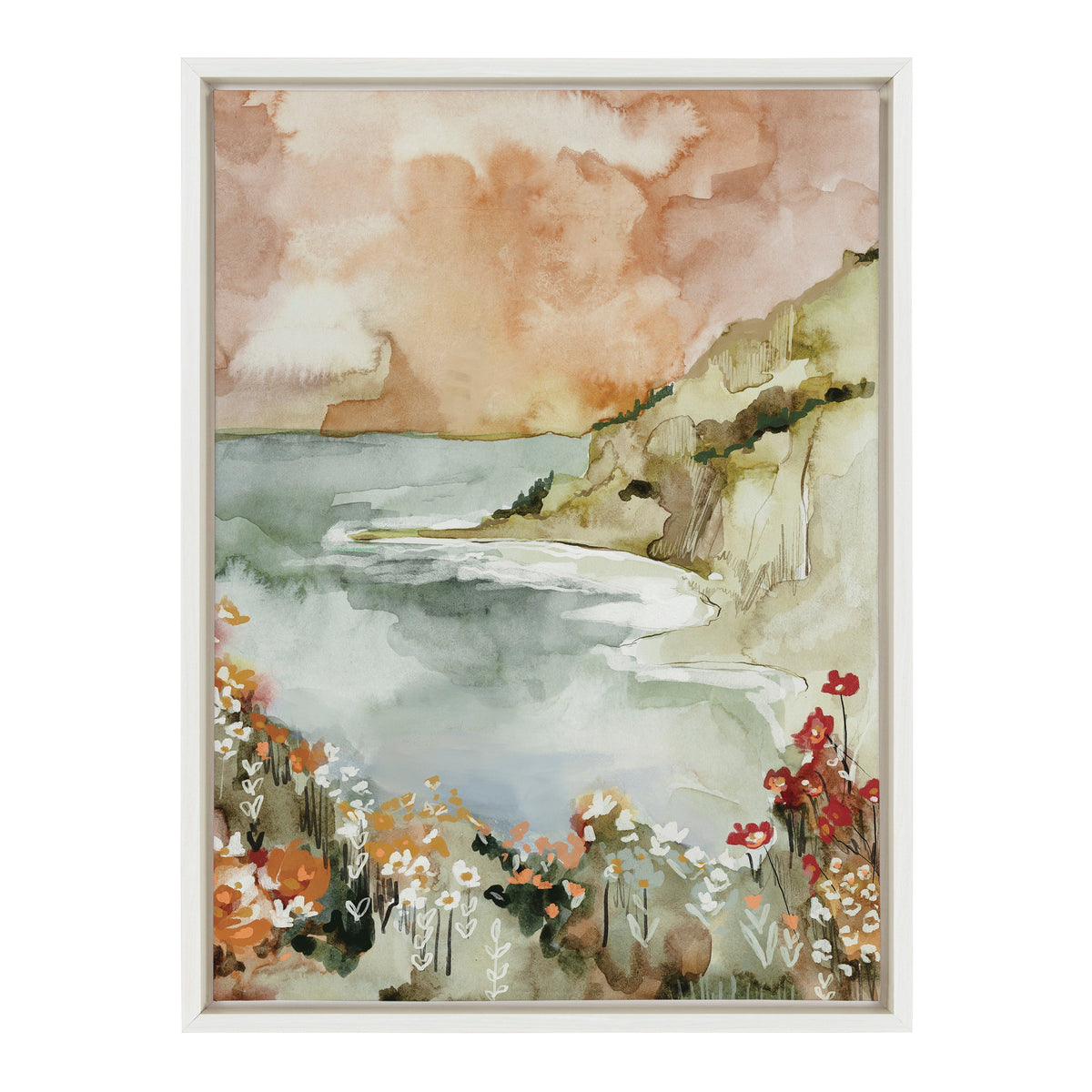 Sylvie Landscape 04 Framed Canvas by Annie Quigley