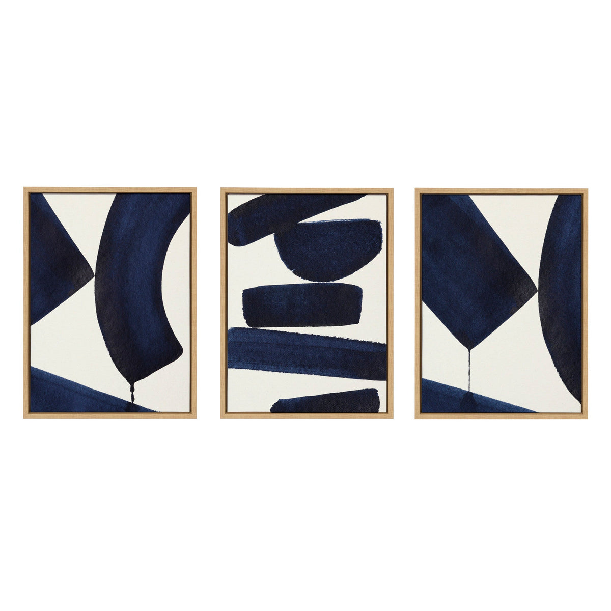 Sylvie Japandi 3, Japandi 26 and Japandi 4 Framed Canvas Set of 3 by Rocket Jack