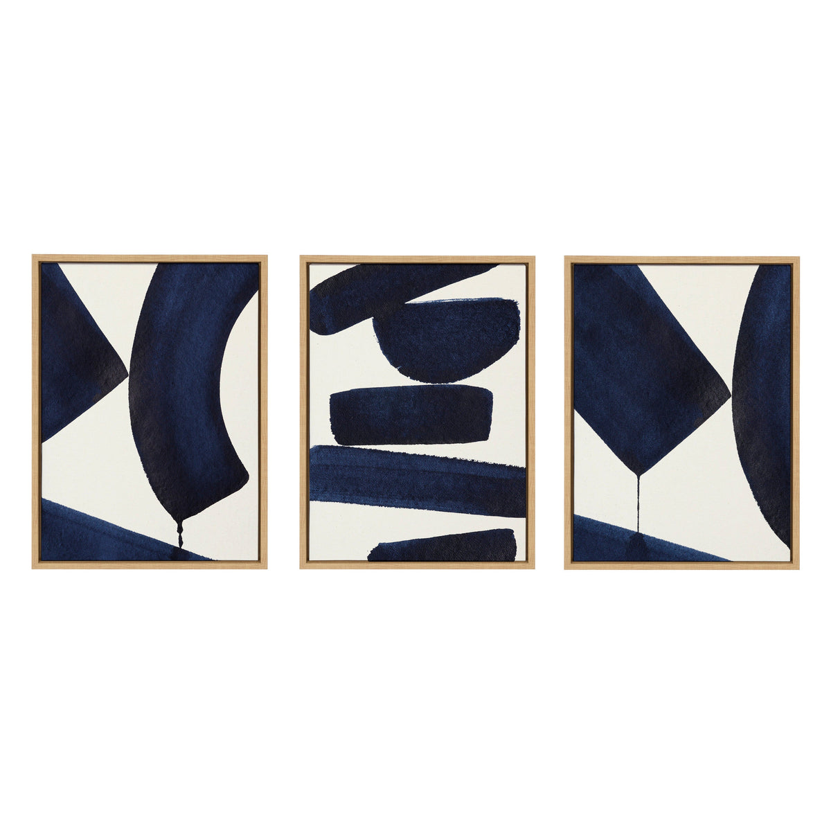 Sylvie Japandi 3, Japandi 26 and Japandi 4 Framed Canvas Set of 3 by Rocket Jack