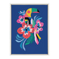 Sylvie Mid Century Modern Hibiscus Framed Canvas by Rachel Lee of My Dream Wall