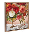 Sylvie Beaded Floral Study Rust Framed Canvas by Emiko and Mark Franzen of F2Images