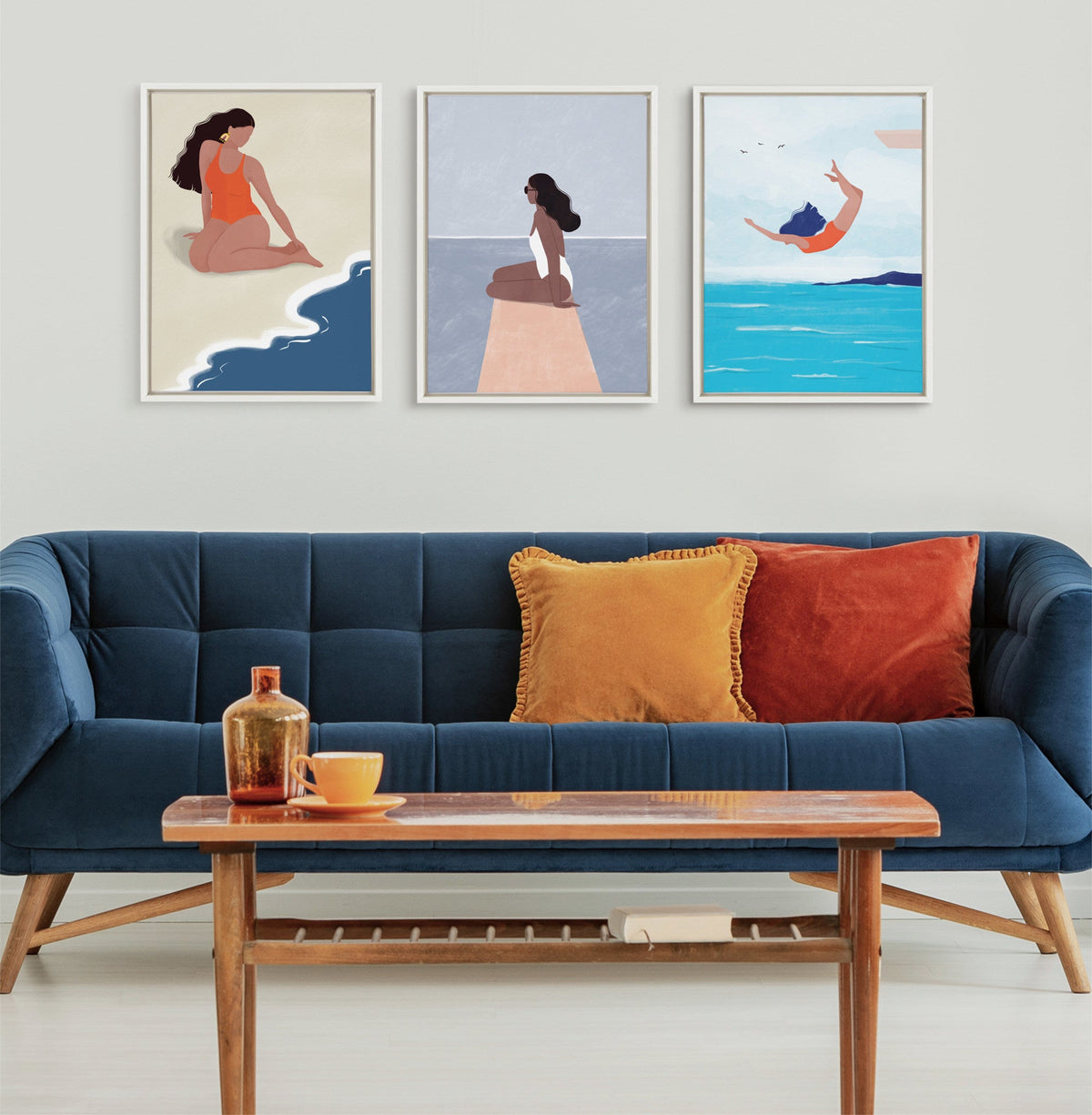 Sylvie Waiting For Framed Canvas by Maja Tomljanovic