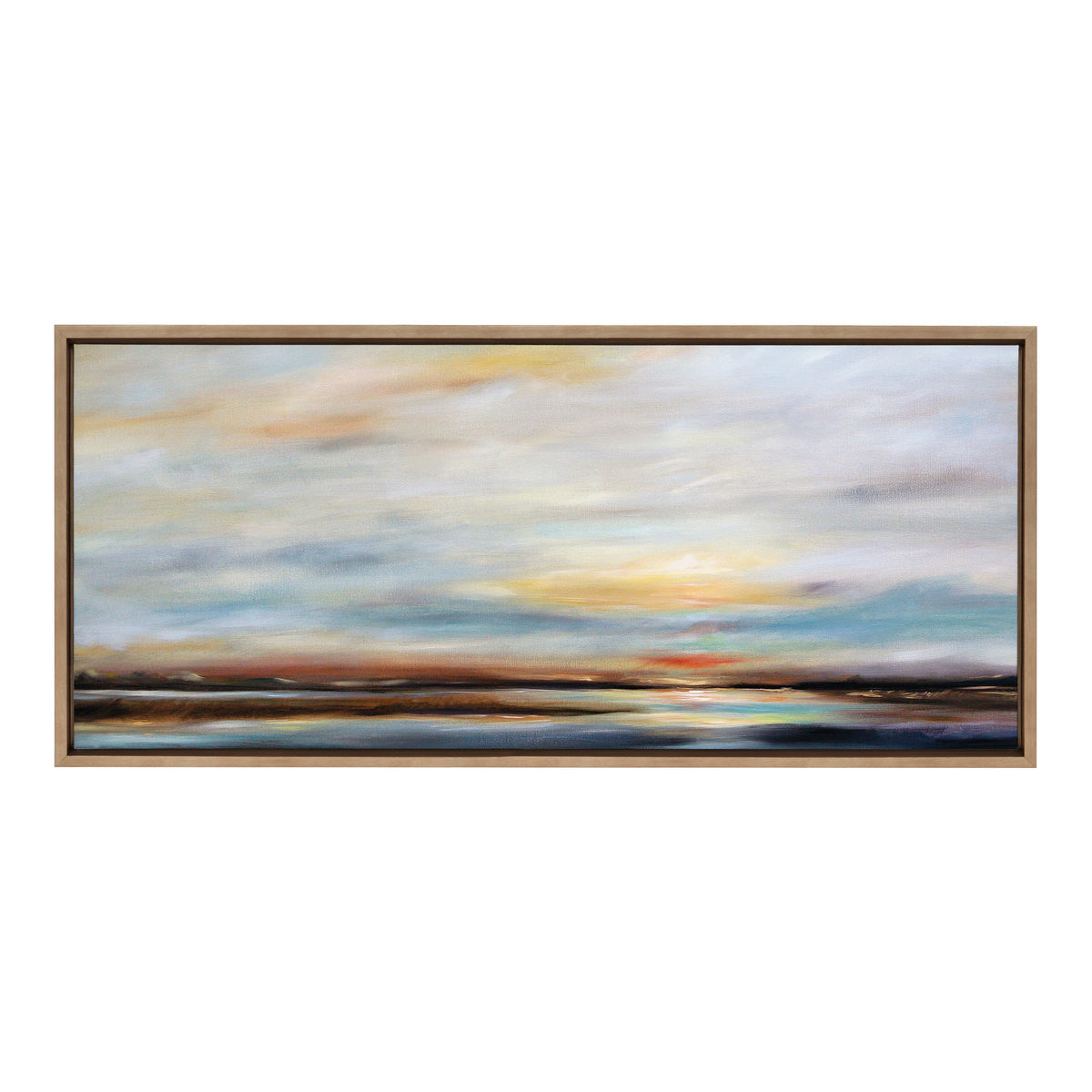 Sylvie Carolina Sunset Framed Canvas by Mary Sparrow