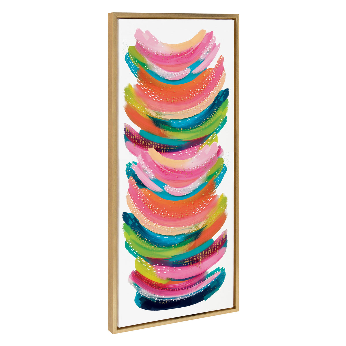 Sylvie Bright Abstract Framed Canvas by Jessi Raulet of Ettavee