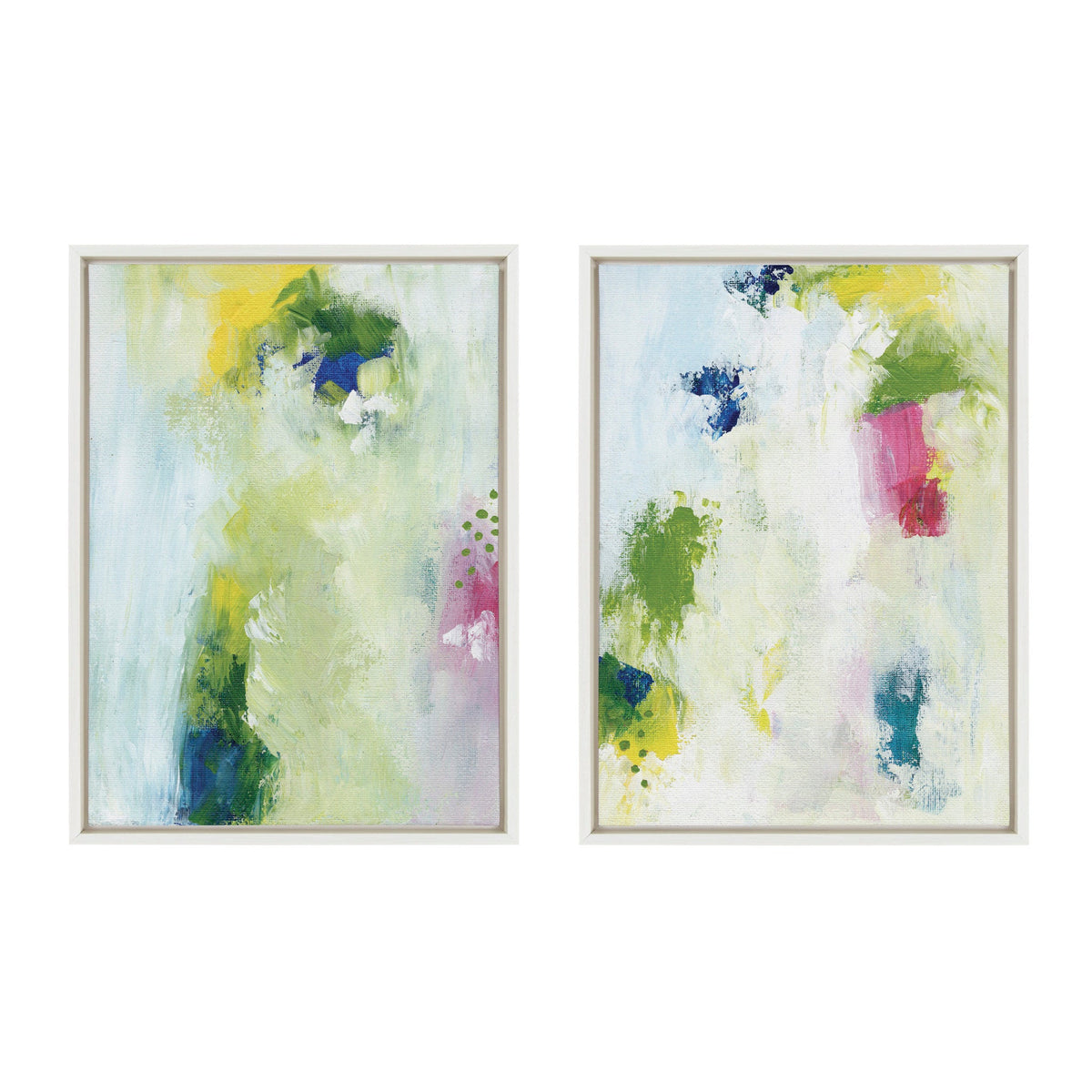 Sylvie Dreamy Maple Forest I and II Framed Canvas Art Set of 2 by Nikita Jariwala