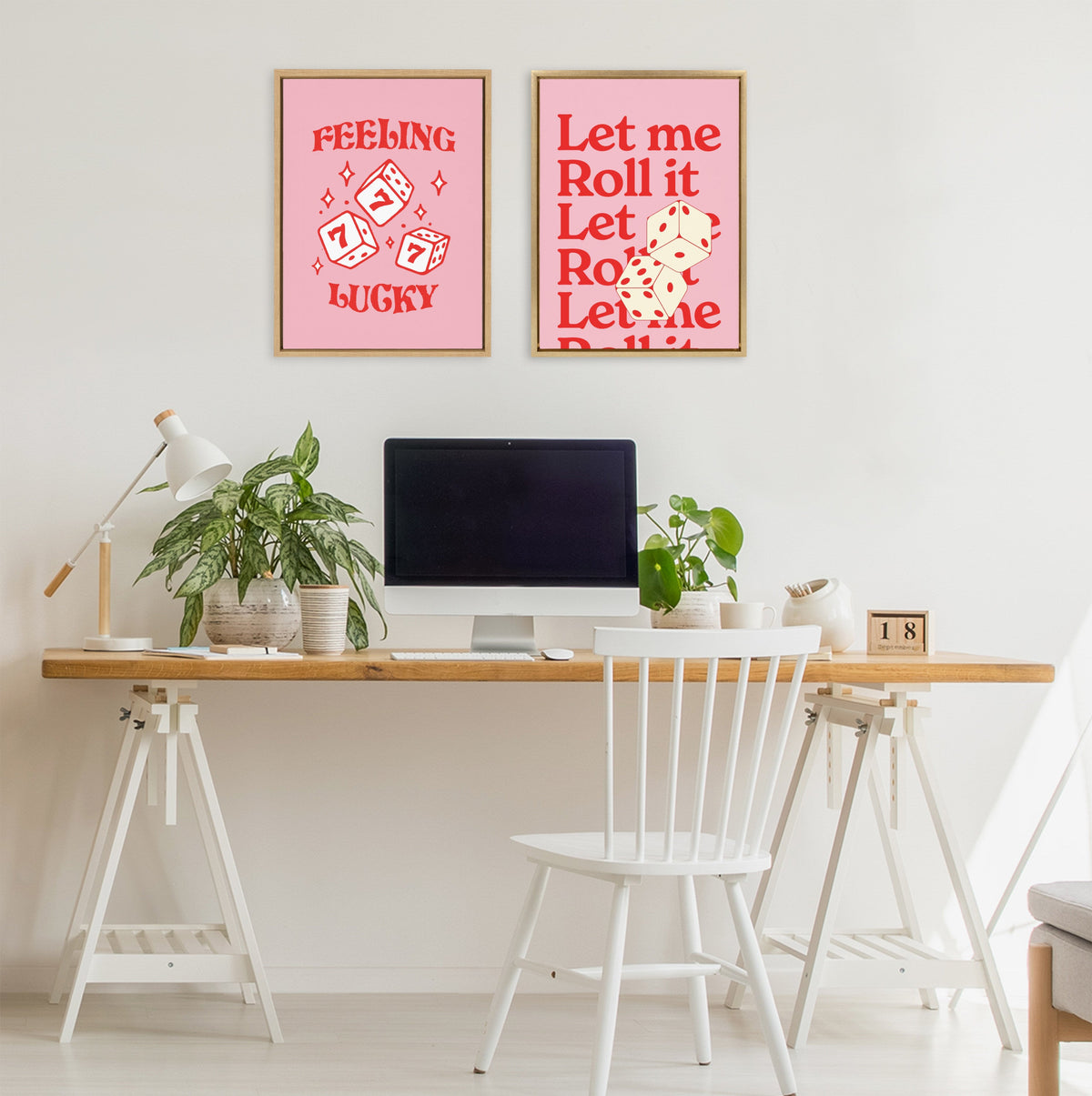 Sylvie Feeling Lucky Framed Canvas by Alli Standefer