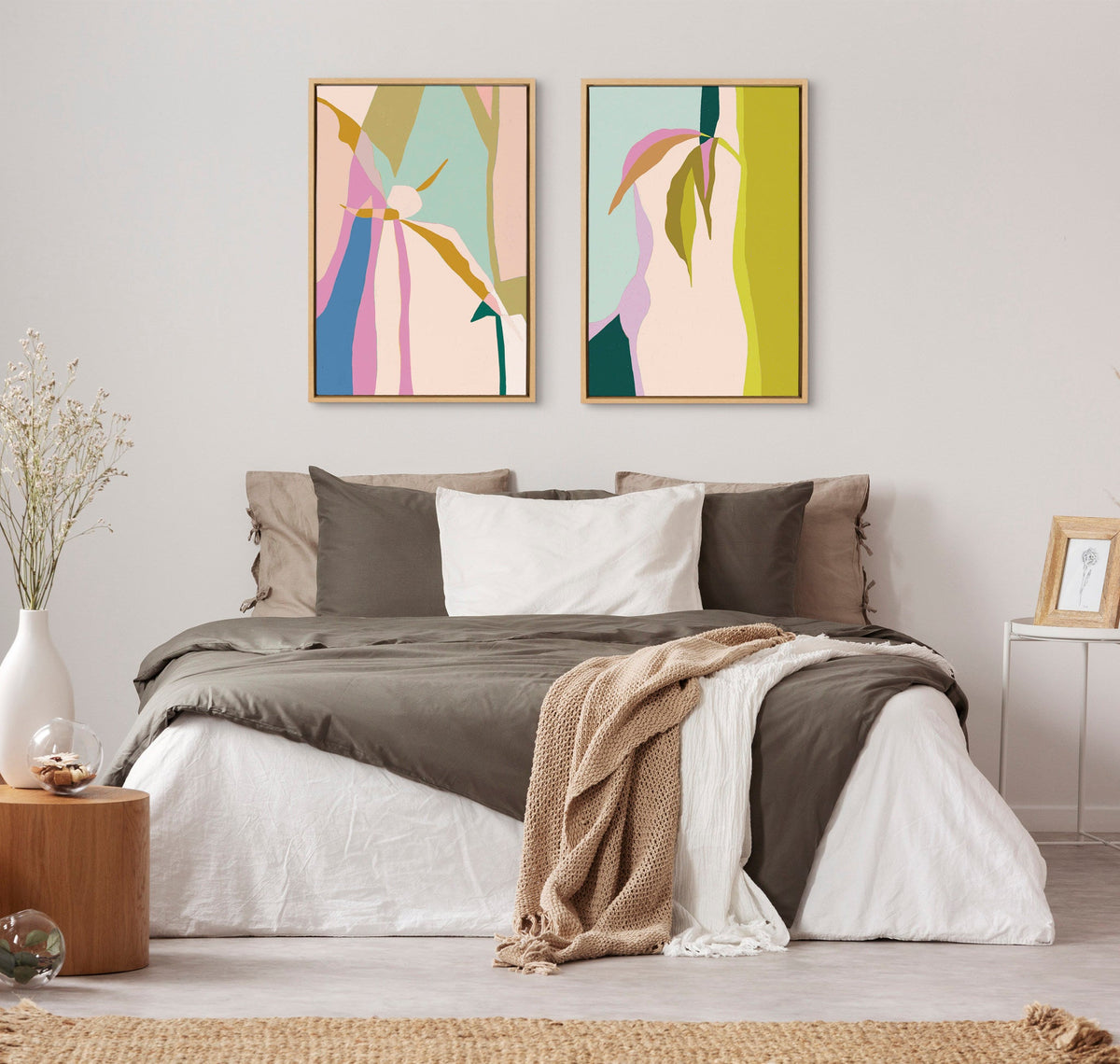 Sylvie Delight in the Moment 1 and 2 Framed Canvas Set of 2 by Alicia Schultz