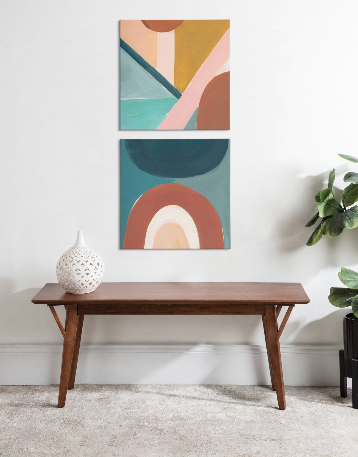 Teotitlan Valley Study Canvas Art Set of 2 by Kate Aurelia Holloway