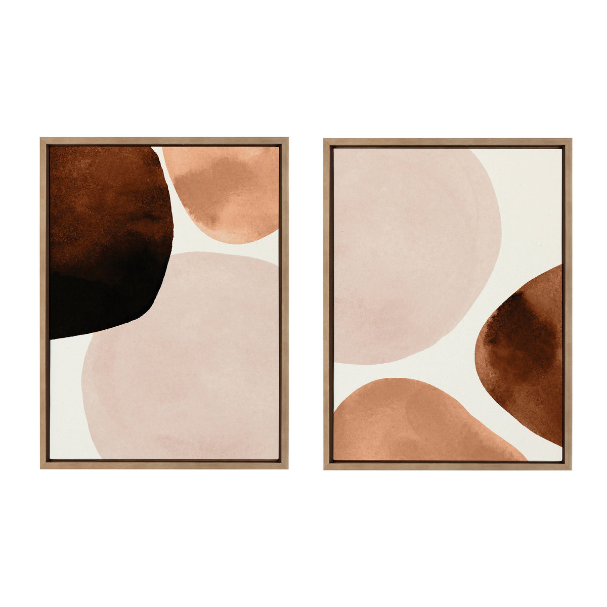Sylvie Shapes I and II Framed Canvas Set of 2 by Amy Lighthall