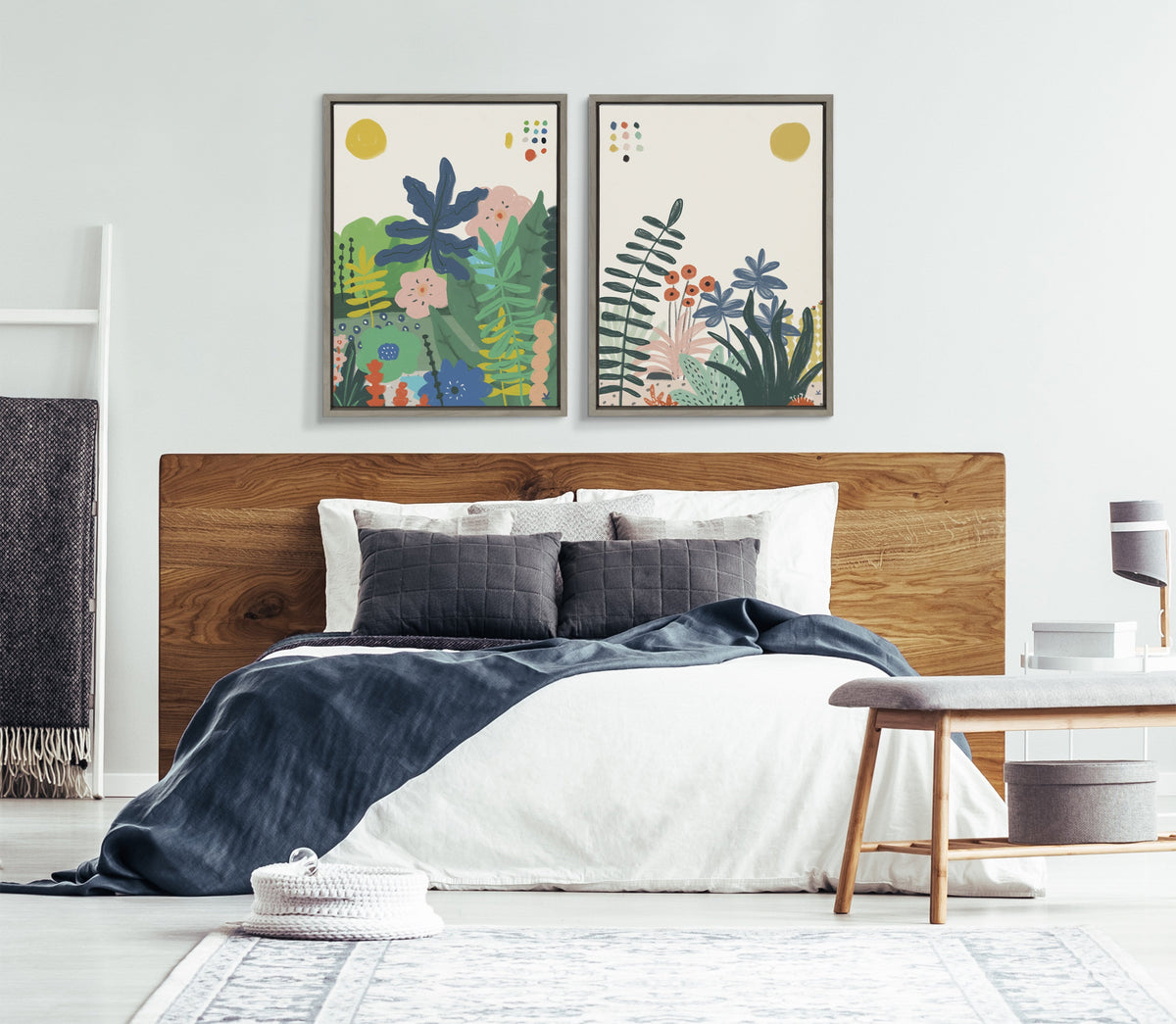 Sylvie Zen Garden 2 Framed Canvas by Kelly Knaga